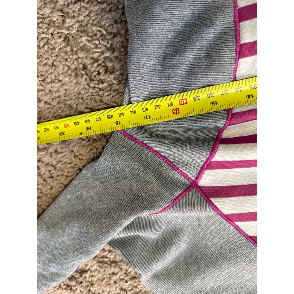 Patagonia Capilene 3 Midweight Quarter Zip Pullover Women Small Pink Stripe Gray - Picture 5 of 8